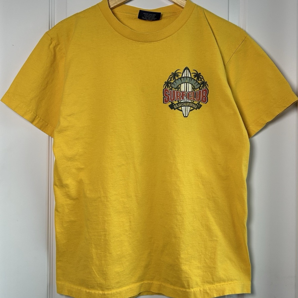 Aéropostale Vintage Y2K Yellow Cotton Cabo San Lucas Surf Club Graphic T-Shirt